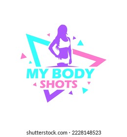 Logo with icon of a fit woman in silhouette