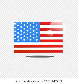Logo icon flag american vector