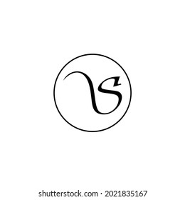 icono de logotipo letra plana de diseño S