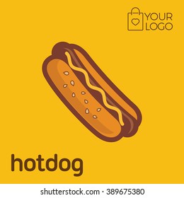 Logo icon flat design, Vector illustration banner
