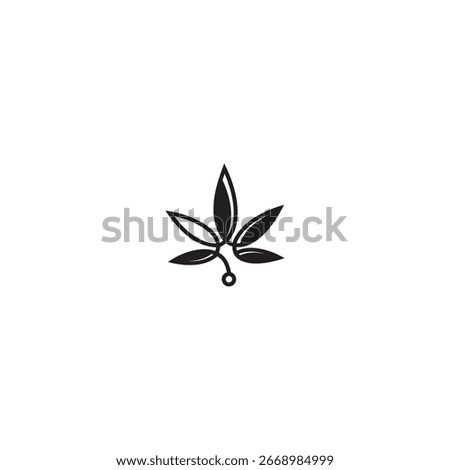 logo icon flower leaf illusion