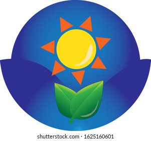 logo icon flower and  summer  