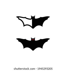 logo icon of a flying bat flat