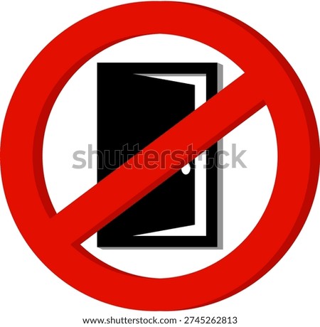 Logo icon, it is forbidden to open the door without permission