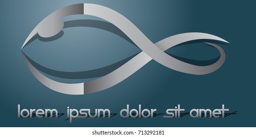Logo or icon in the form of abstract fish