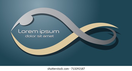 Logo or icon in the form of abstract fish