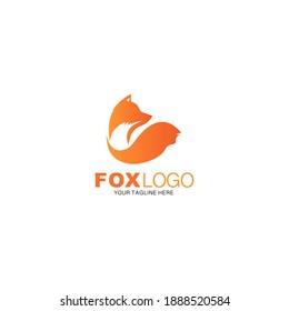 icono de logotipo fox simple elegan