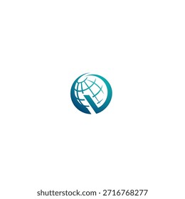 Icono de logotipo Ilusión de Vector de tecnología global 1