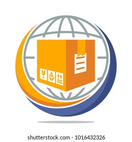 logo icon with the global package delivery management concept