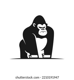 logo icon gorilla vector illustration