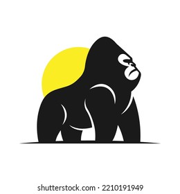 logo icon gorilla vector illustration