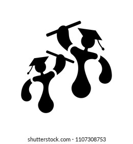 Logo icon graduation, logo icon successful person