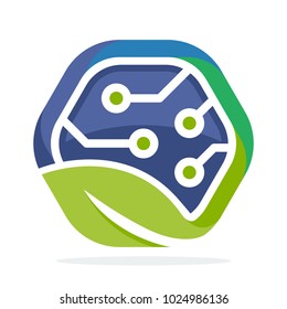 logo icon for green technology business, environmentally friendly	