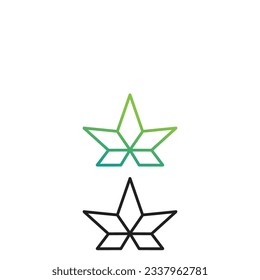 ilustración de diseño de vectores verdes de icono de logotipo