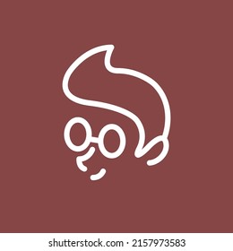 icono de logotipo tipo con negocio de estudiantes de gafas