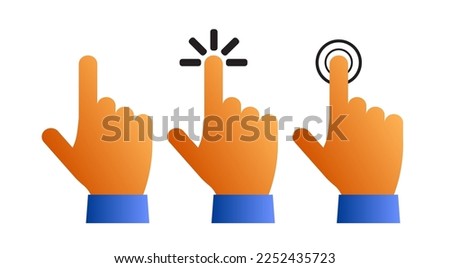 

logo and icon hand pointing gradient colored vector suitable to make icon or logo in design