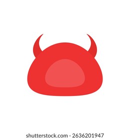 Logo or icon head devil mochi red isolated on white background
