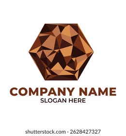 Logo Icon Hexagon Mosaic Pattern Design template Element Creative Shape Polygonal logo design. Vector illustration