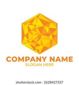 Logo Icon Hexagon Mosaic Pattern Design template Element Creative Shape Polygonal logo design. Vector illustration