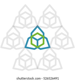 Logo icon hexagon vector company