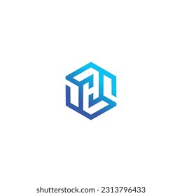 logo icon hexagon Z biotechnology illustration