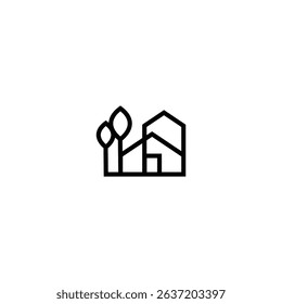 logo icon house technology element
