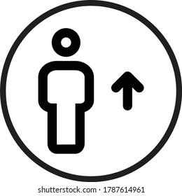 The logo or icon of a human being going to the top can be used for applications and websites