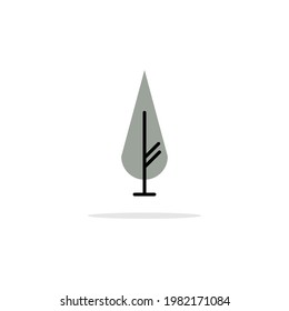 ilustración de icono de logotipo con forma de árbol puntiagudo