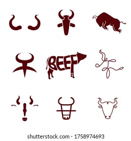 Logo and icon in the image of a cow