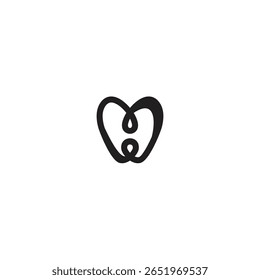 logo icon initial H love vector illusion
