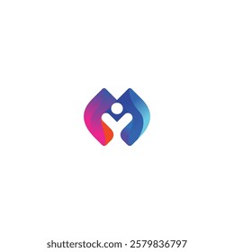 logo icon initial M element vector technology