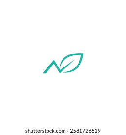 logo icon initial N leaf technology