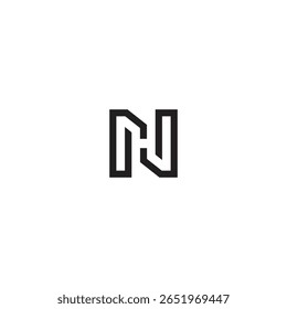 logo icon initial N vector illusion