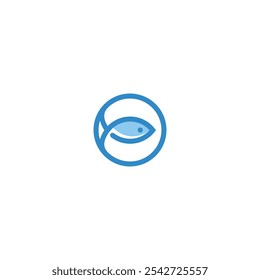 logo icon initial O fish element