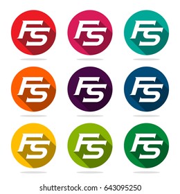 Logo icon initials F & S combination letters