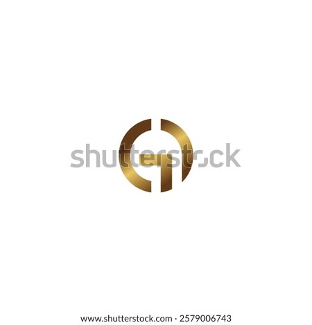 logo icon initials G gold element technology