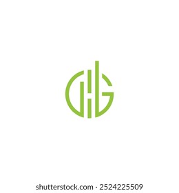 logo icon initials HG illusion vector technology