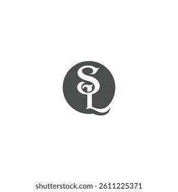 logo icon initials SL vector technology