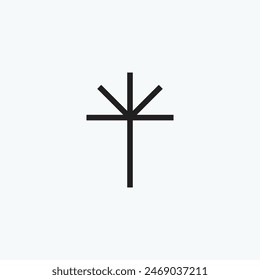 Logo or icon jesus christ cross unique design with blank background