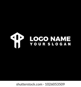 Logo icon Kite abstract line simple concept. Black and white.