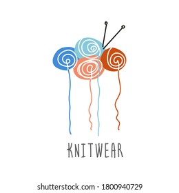 Logo, icon for knitted products. hand made.