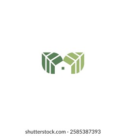 logo icon leaf house element 1 technology