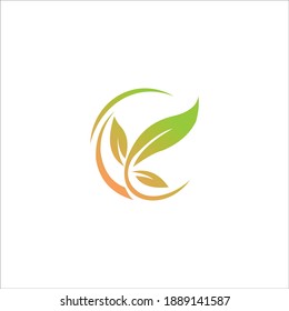 logo icon leaf templet vector