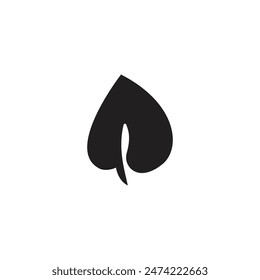 Logotipo o diseño único de la hoja del icono con el fondo en blanco
