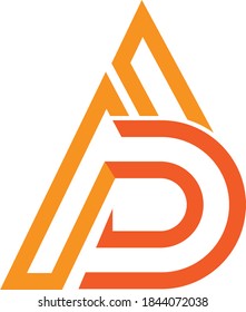 Logo icon with letter A and D
