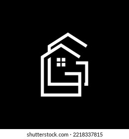 logo icon letter G real estate monogram stock vector 