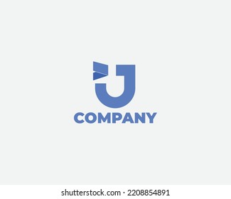 Logo icon letter initial J smile wallet simple creative modern company corporate brand identity