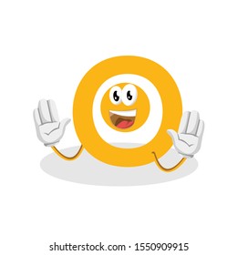  Logo icon Letter O. Initial letter O Design Smile vector.