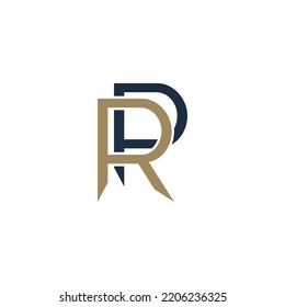 logo icon letter PR slek modern stock vector