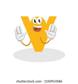  Logo icon Letter V. Initial letter V  Design Smile vector.